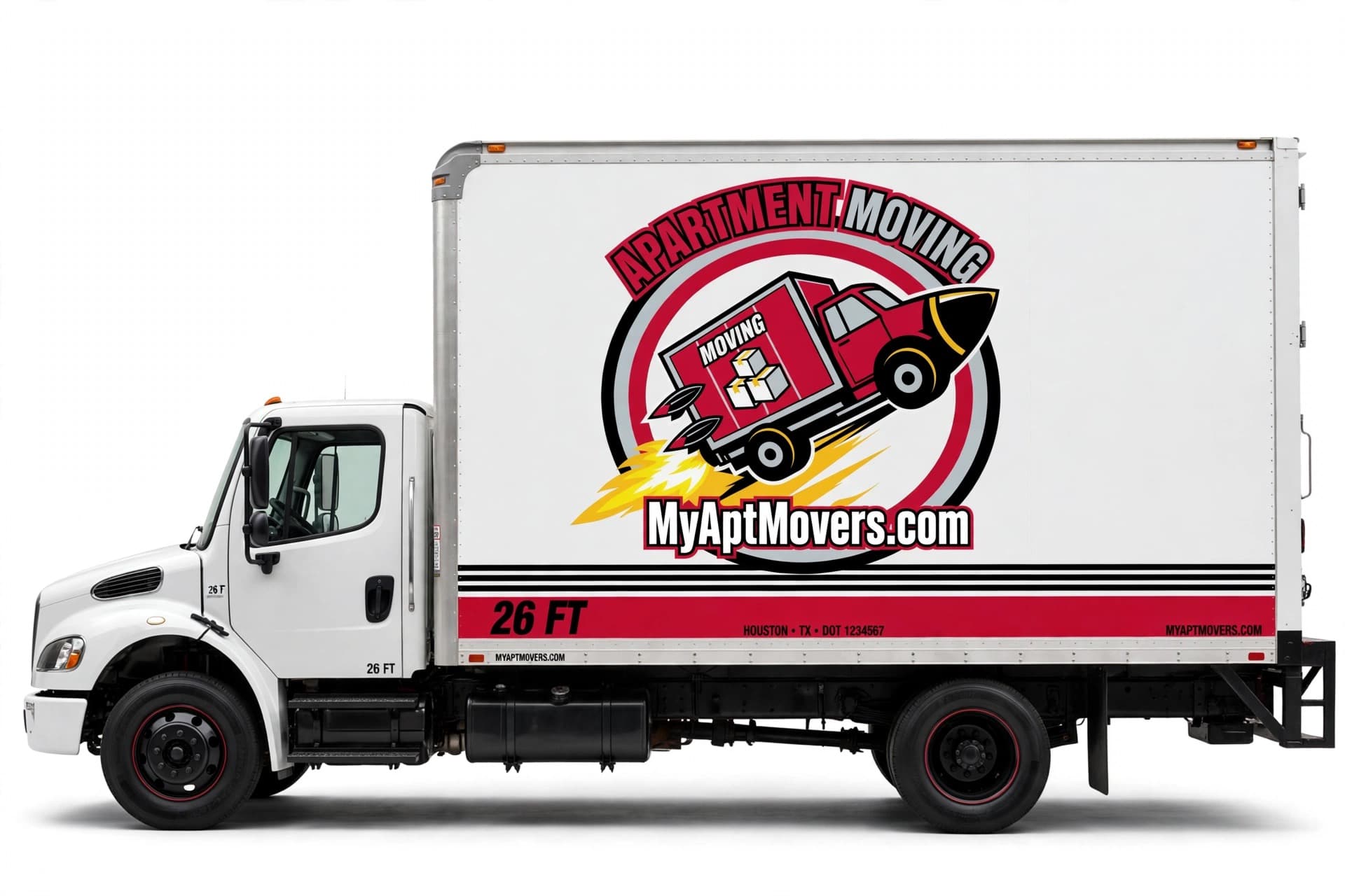 MyAptMovers moving truck in Houston, TX